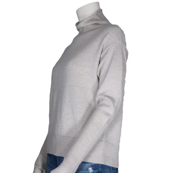 Aritzia Wilfred Women's Medium Gray Cyprie Sweater Merino Knit Mockneck Pullover - Picture 3 of 9